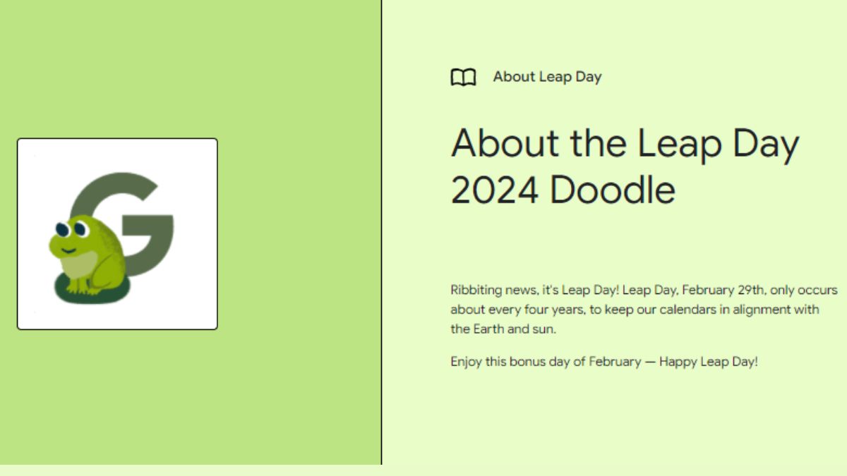 Leap Day 2024 Google a félicité Leap Day d'une manière particulière